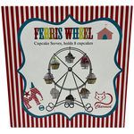 12" x 15.5" Ferris Wheel 8 Cupcake Silver Server