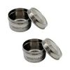 Greentainers BPA Free 2oz Stainless Steel Round Tin  2 Pack with Lids