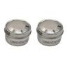 Greentainers BPA Free 2oz Stainless Steel Round Tin  2 Pack with Lids