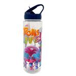 Trolls Live!  20oz Lemonade Reusable Plastic Bottle with Straw Lid
