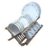 Bamboo Collapsible Folding Dish Rack Strainer
