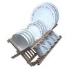 Bamboo Collapsible Folding Dish Rack Strainer