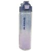 Sparkling 20 Oz Blue Plastic Water Bottle with Safety Lock and Handle