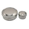 Greentainers BPA Free Stainless Steel Round 2 Piece  Container Snack Set with Lid