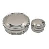 Greentainers BPA Free Stainless Steel Round 2 Piece  Container Snack Set with Lid