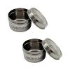 Greentainers BPA Free 2oz Stainless Steel Round Tin  2 Pack with Lids