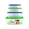 4 Pack oval storage containers with lids